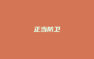 正当防卫_允道律所