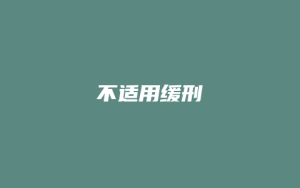 不适用缓刑_允道律所