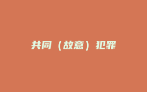 共同(故意)犯罪_允道律所