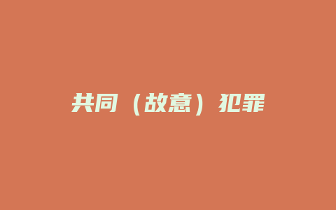 共同（故意）犯罪_允道律所