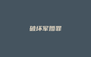 破坏军婚罪_允道律所