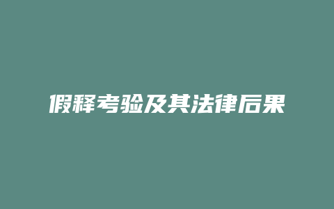假释考验及其法律后果_允道律所