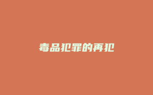 毒品犯罪的再犯_允道律所